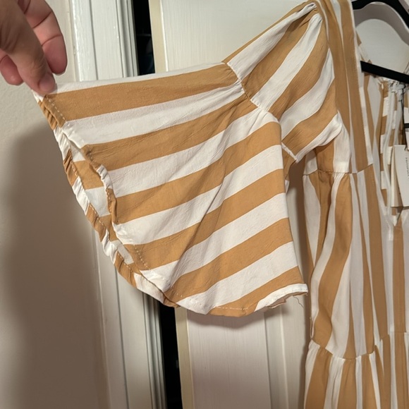 COPY - Faithful The Brand Anthropologie NWT Midi Dress Size 4/Small Tan/White S… - Picture 7 of 13